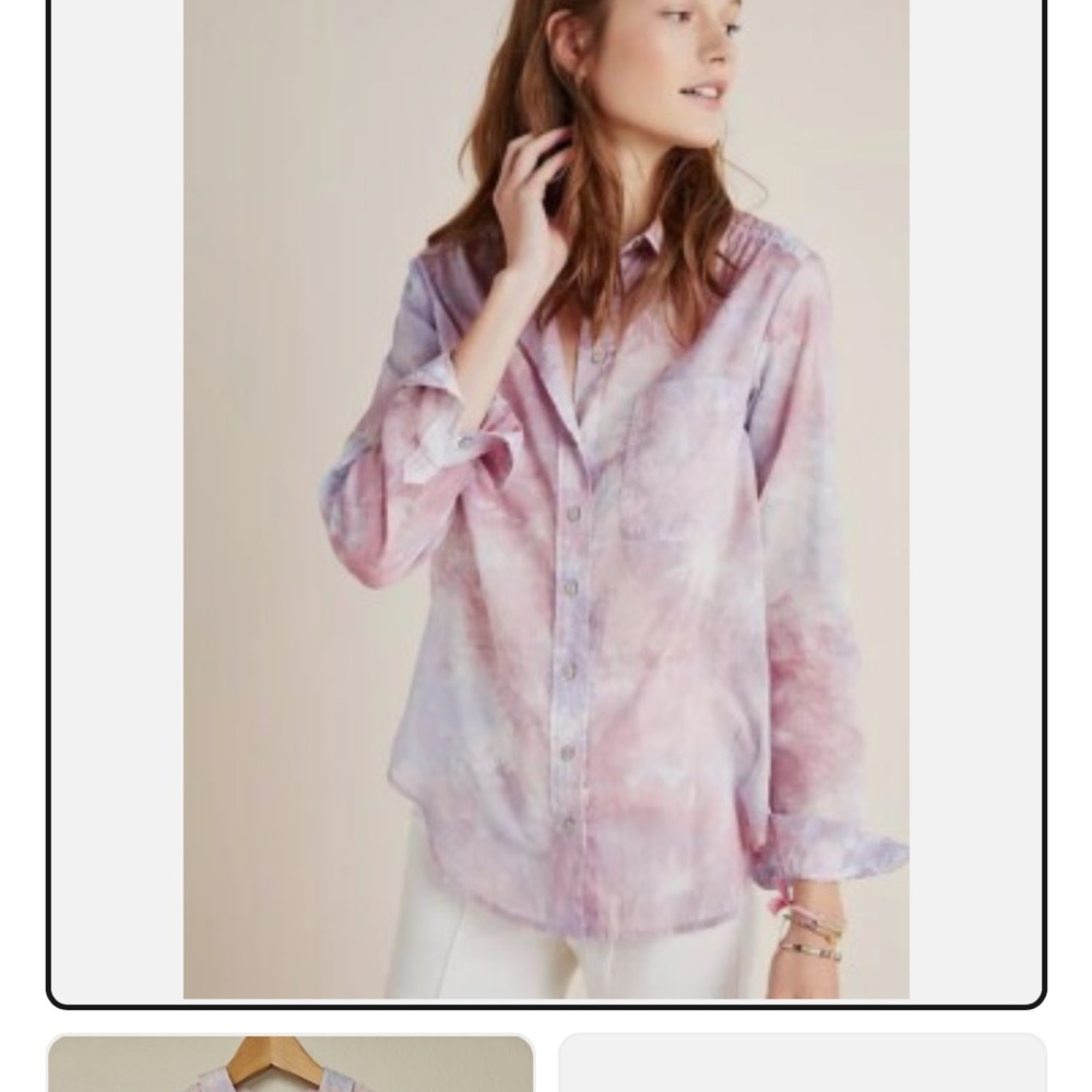 Anthropologie Pastel Button-Down Shirt